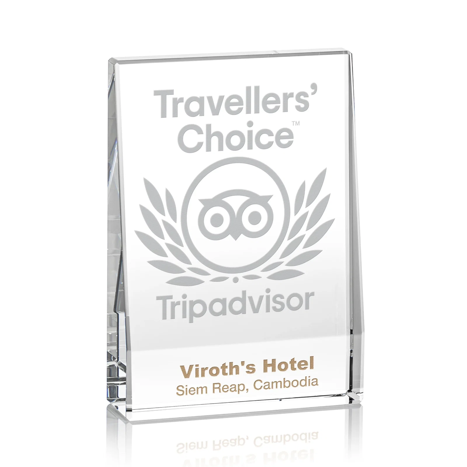 Custom Tapered Crystal Block Award, 4"-8" Freestanding, client appreciation gift for sales achievement awards