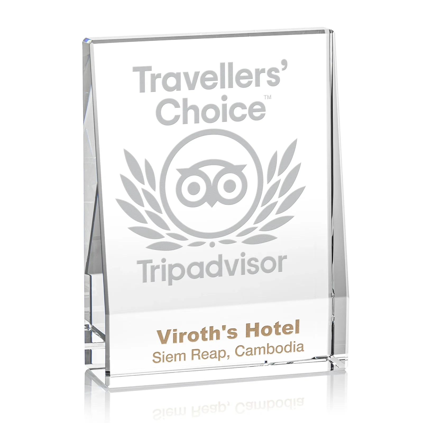 Custom Tapered Crystal Block Award, 4"-8" Freestanding, client appreciation gift for retirement presentations