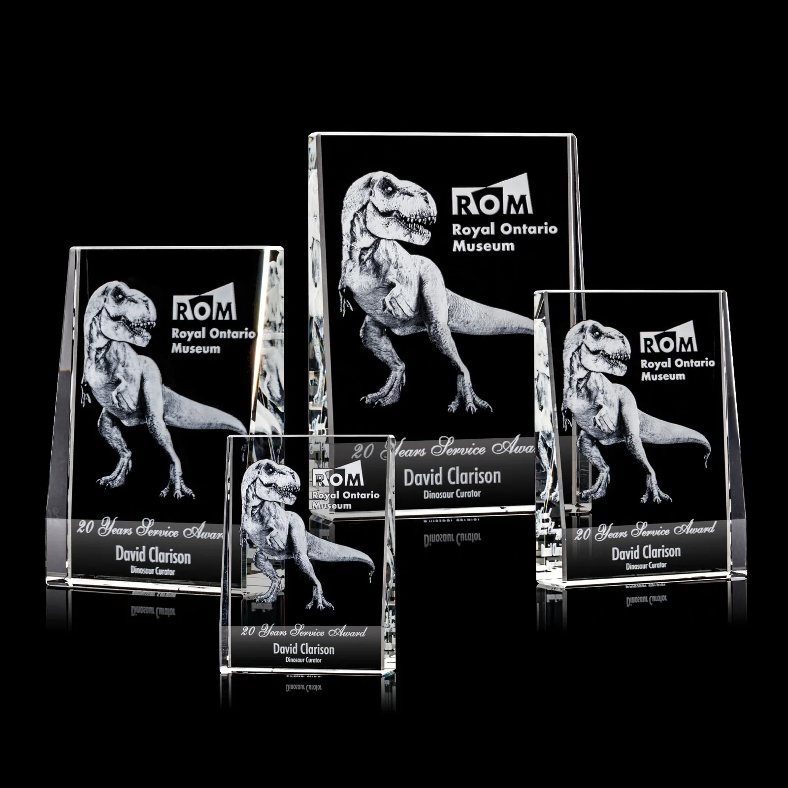 Custom Tapered Crystal Block Award, 4"-8" Freestanding, client appreciation gift for team milestone celebrations