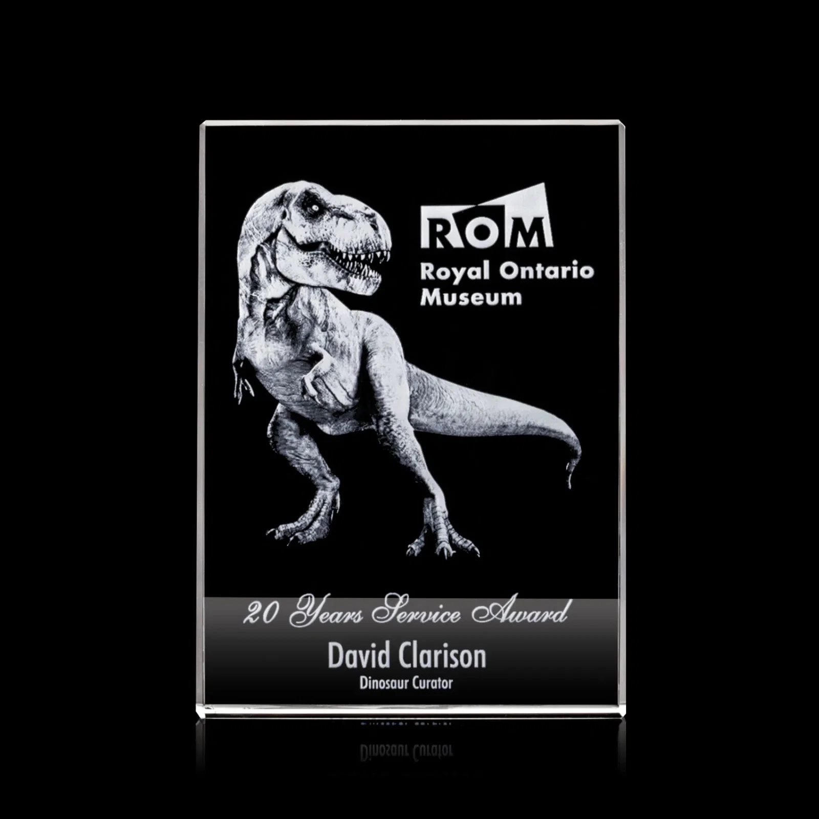 Custom Tapered Crystal Block Award, 4"-8" Freestanding, client appreciation gift for donor appreciation