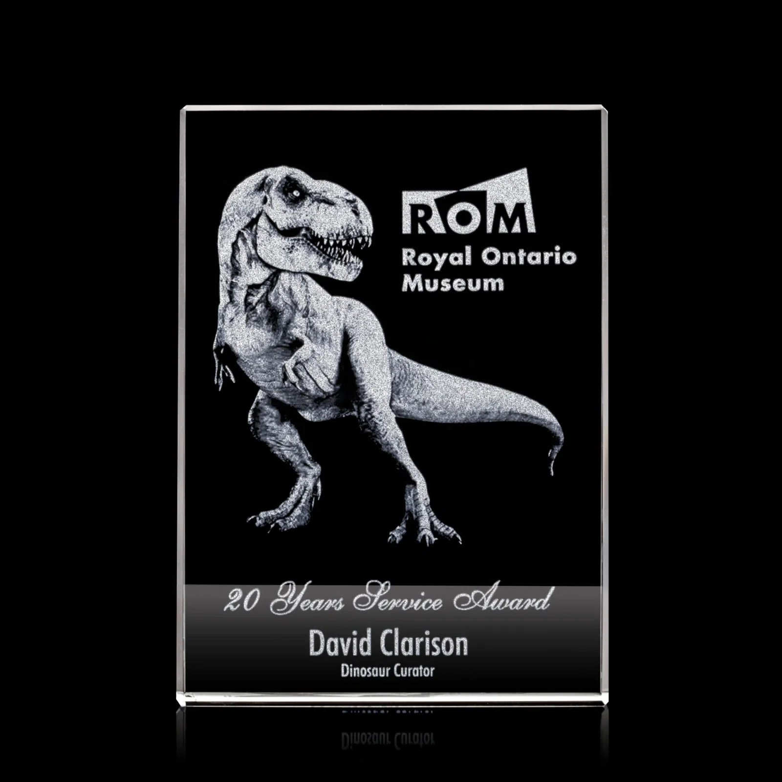 Custom Tapered Crystal Block Award, 4"-8" Freestanding, client appreciation gift for graduation ceremonies