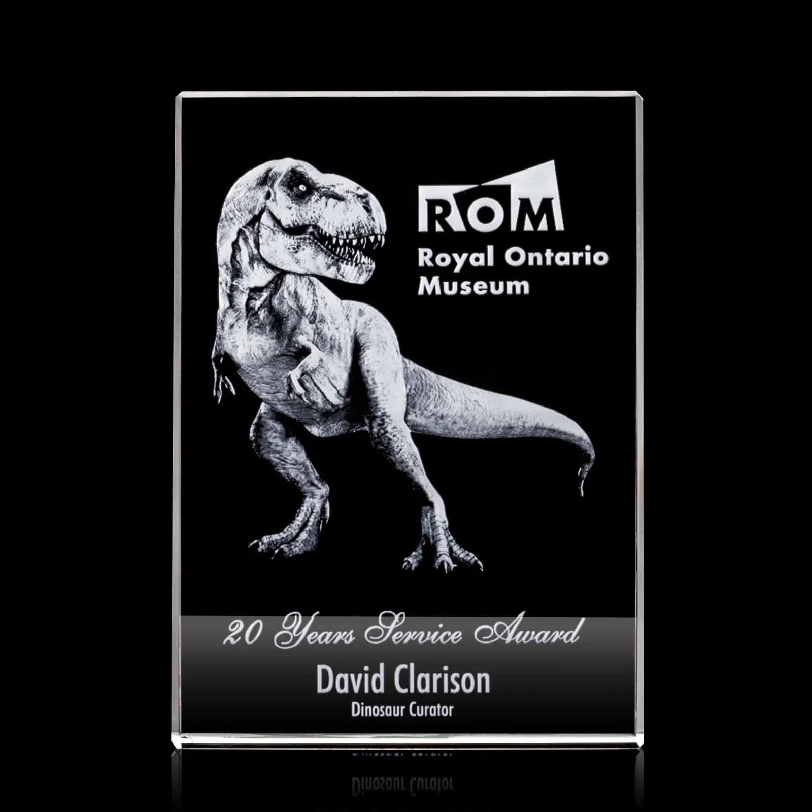Custom Tapered Crystal Block Award, 4"-8" Freestanding, client appreciation gift for safety achievement programs