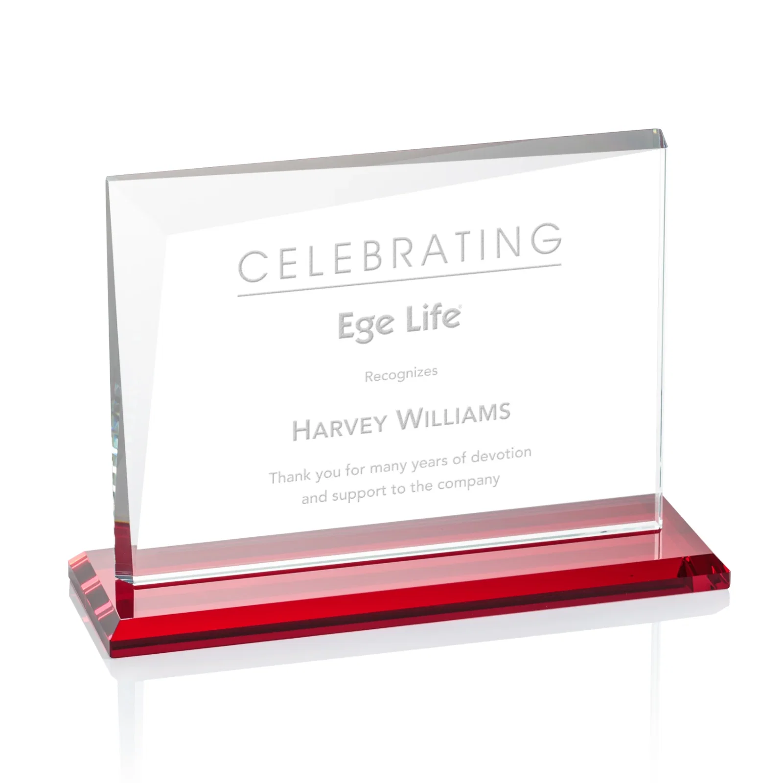 Promotional Starfire Crystal Rectangle Award with One Beveled Corner, awards for sales achievement awards