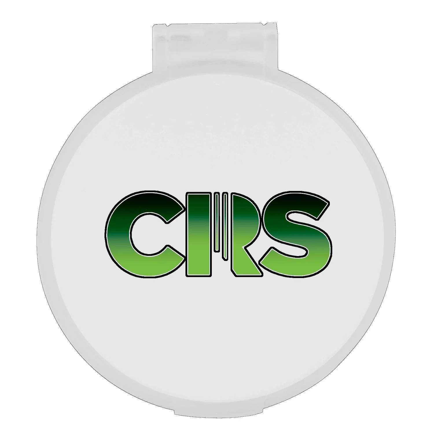 Imprinted Mirror Compact — White — view 3