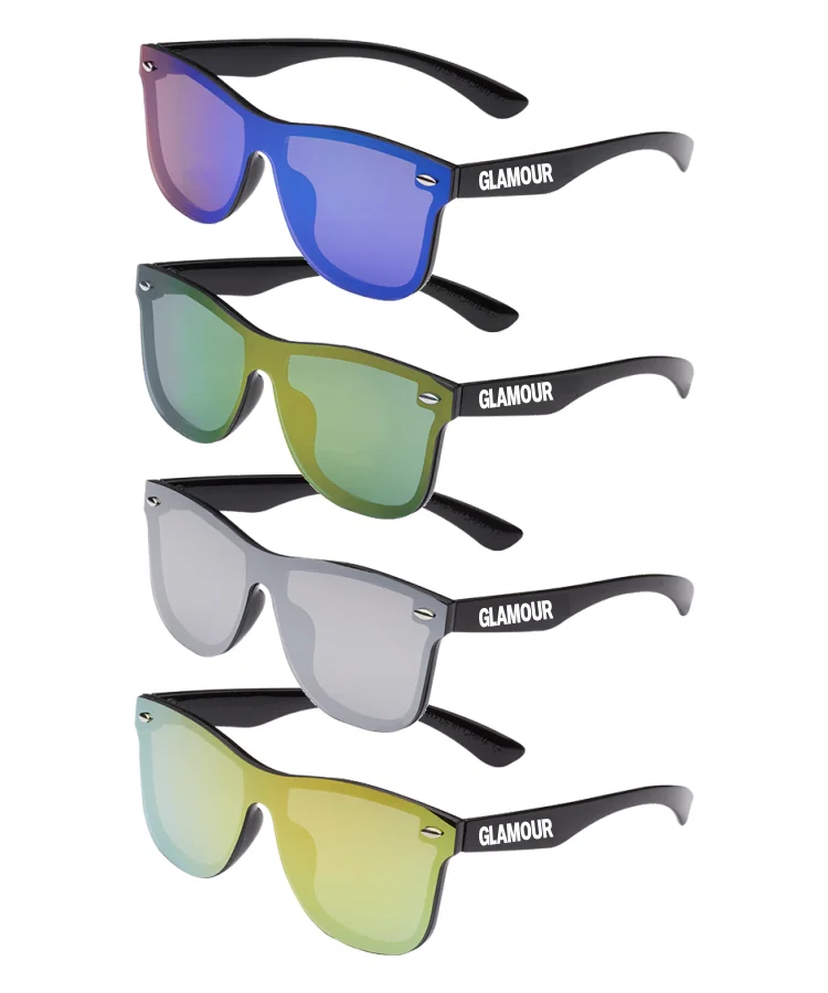 Mirrored Lens Malibu Style Sunglasses