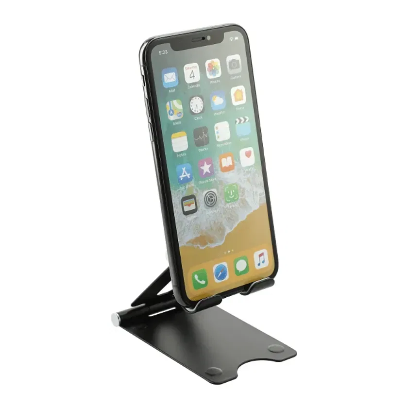 Custom Metallic Mobile Phone Stand - Supports up to 3/8" & 0.6lbs — view 3
