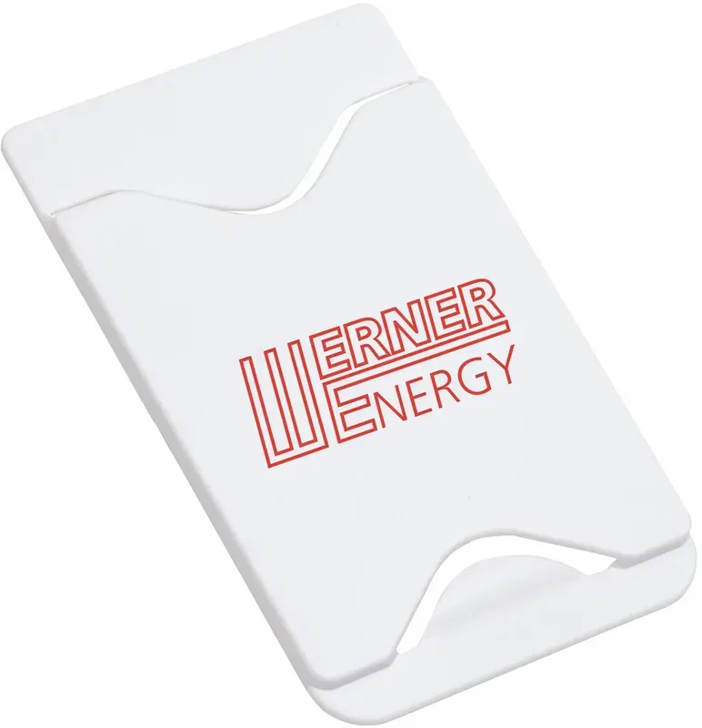 Custom card holder phone wallet stuck to back of a phone