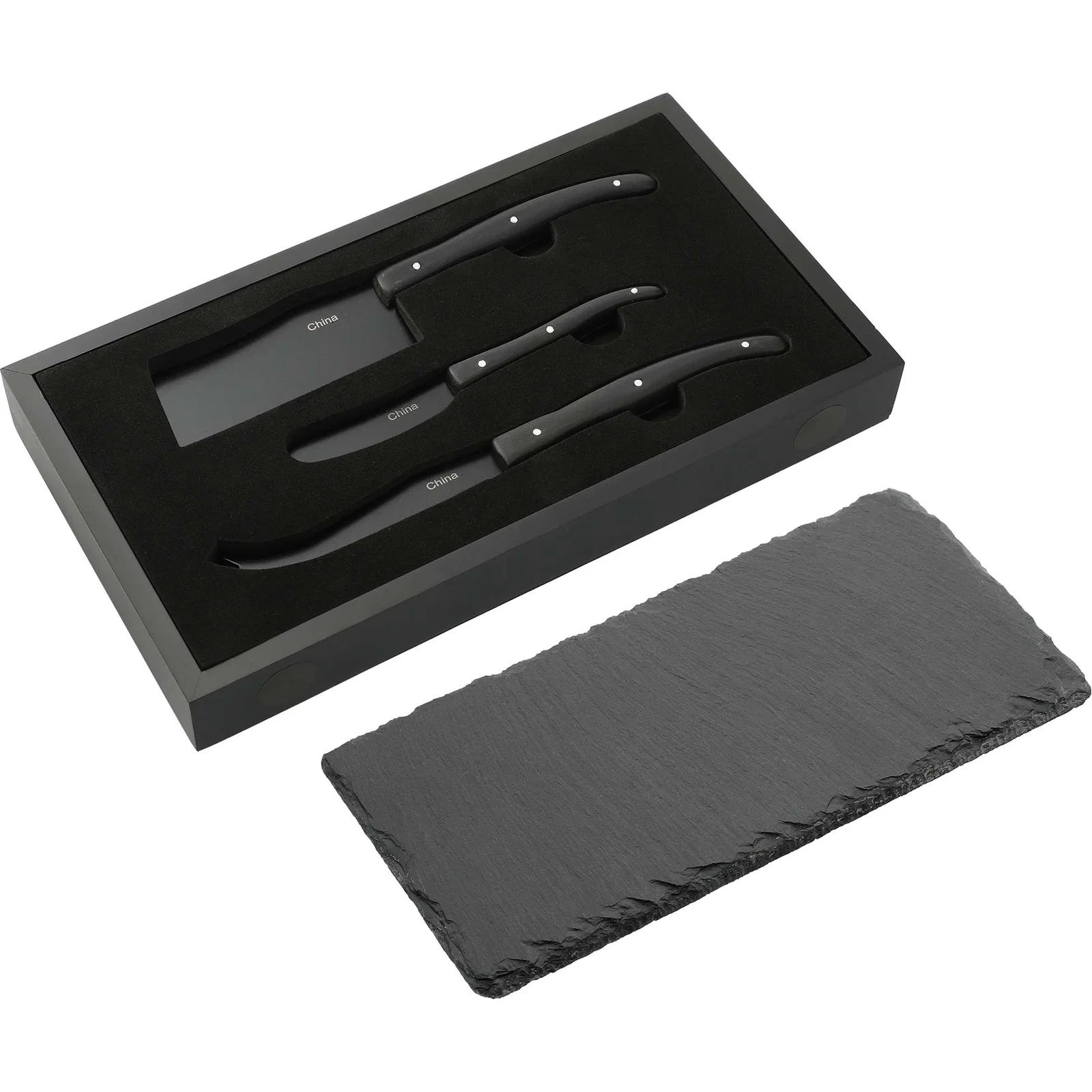 Custom Branded Modena Black Cheese & Serving Set — view 11