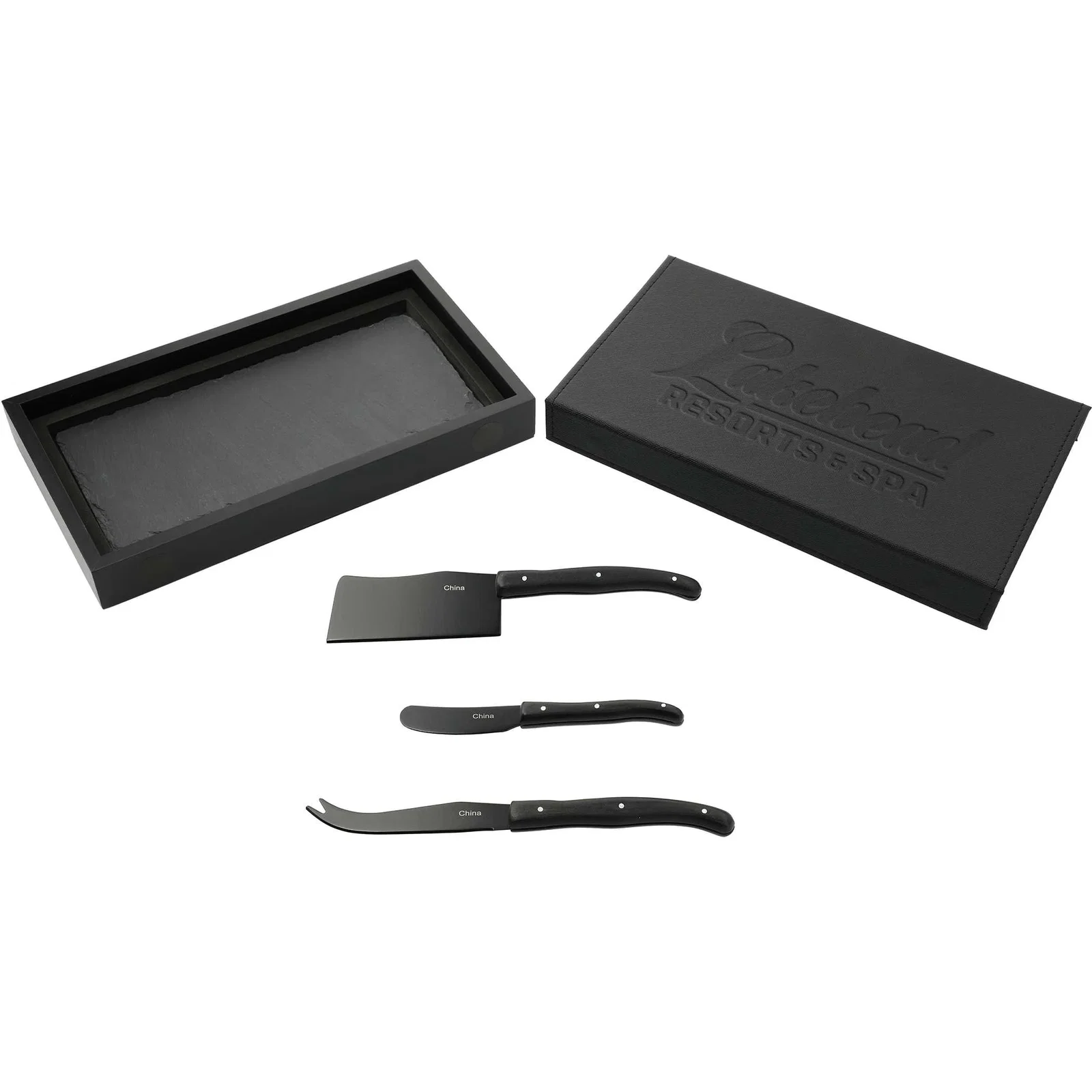 Custom Branded Modena Black Cheese & Serving Set — view 9