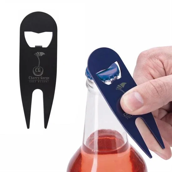 Good Value™ Modern Divot Tool with Bottle Opener in use