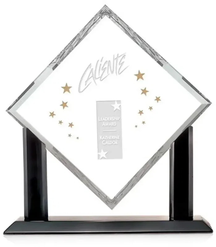 Personalized Moderno Starfire Award with Base β view 1