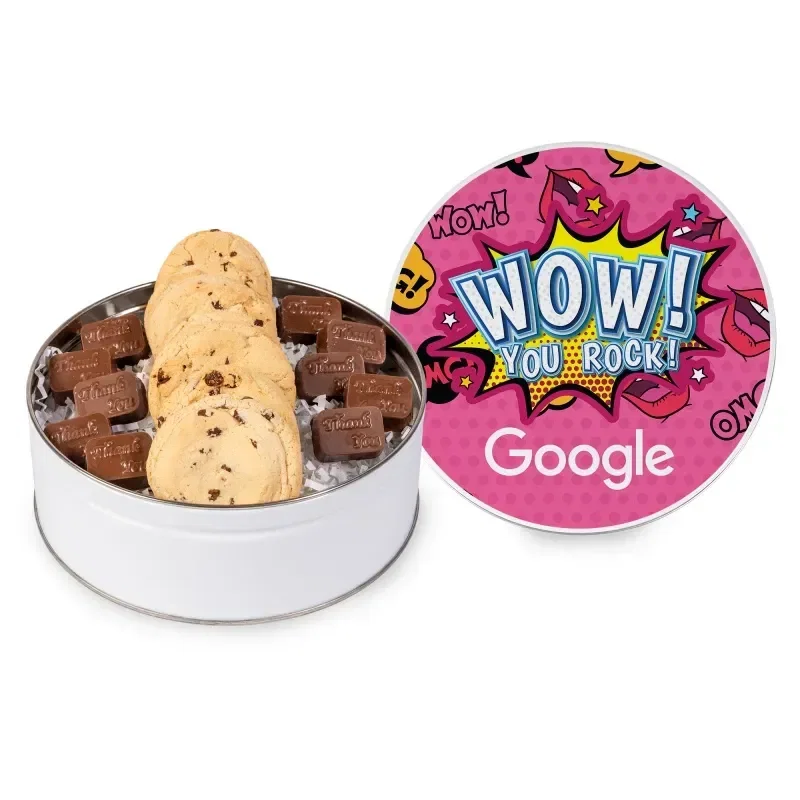 Molded Chocolate and Chocolate Chip Cookie Tin I — view 2