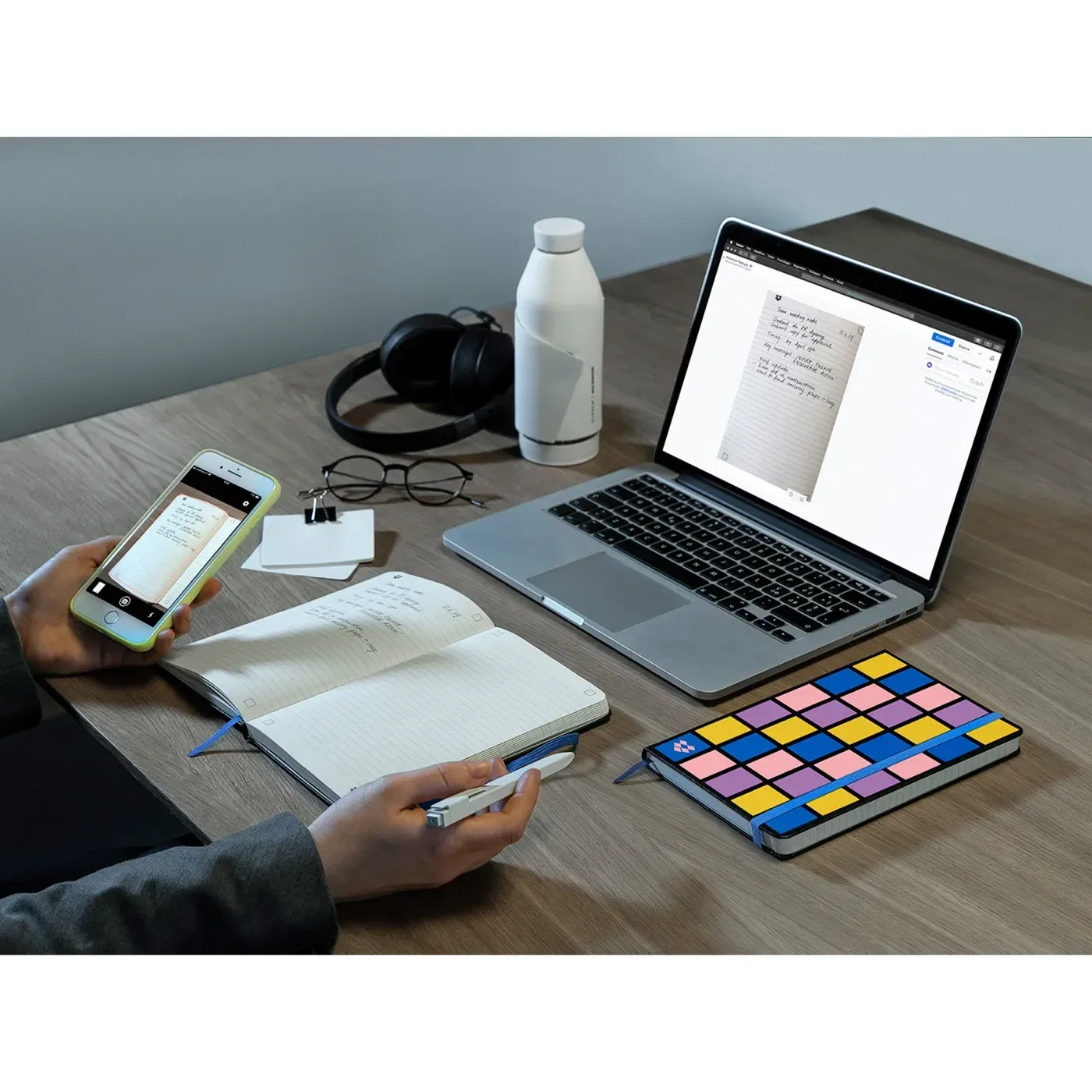 Moleskine® Dropbox Smart Notebook in use