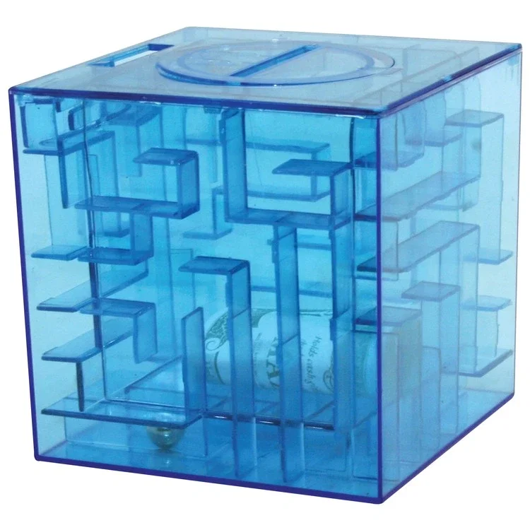 Custom Money Maze Cube Bank — view 3