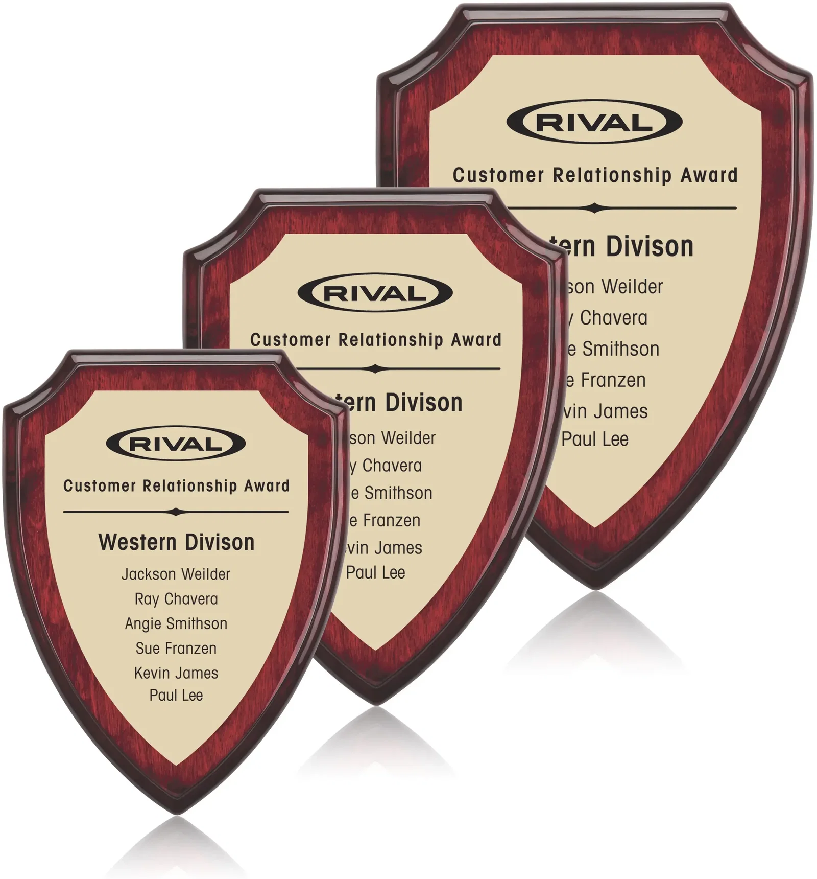 Montague/Everett Plaque - Rosewood/Gold
