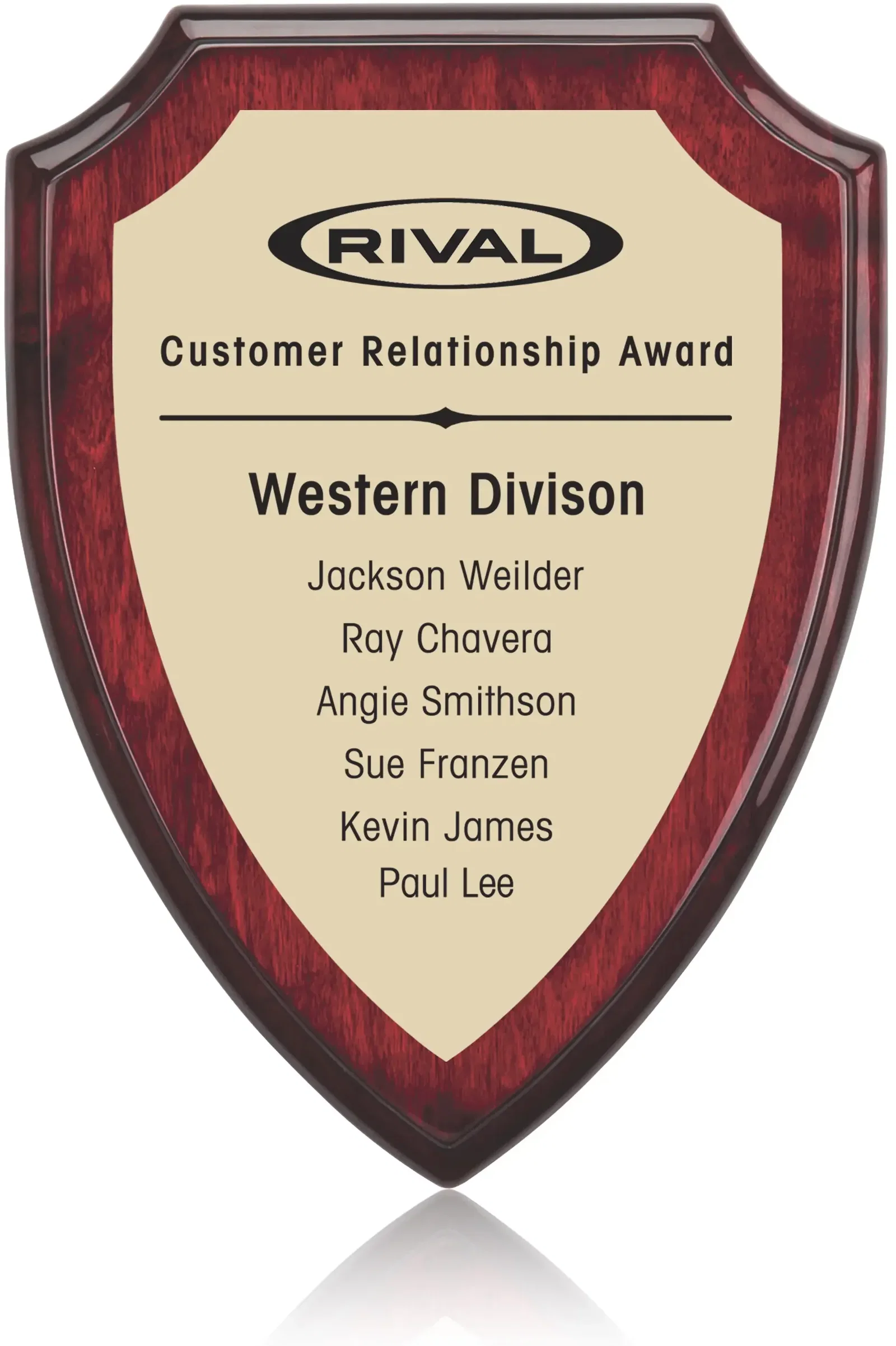 Montague/Everett Plaque - Rosewood/Gold — view 2