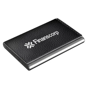 Monte Christo Chrome and Leatherette Card Holder