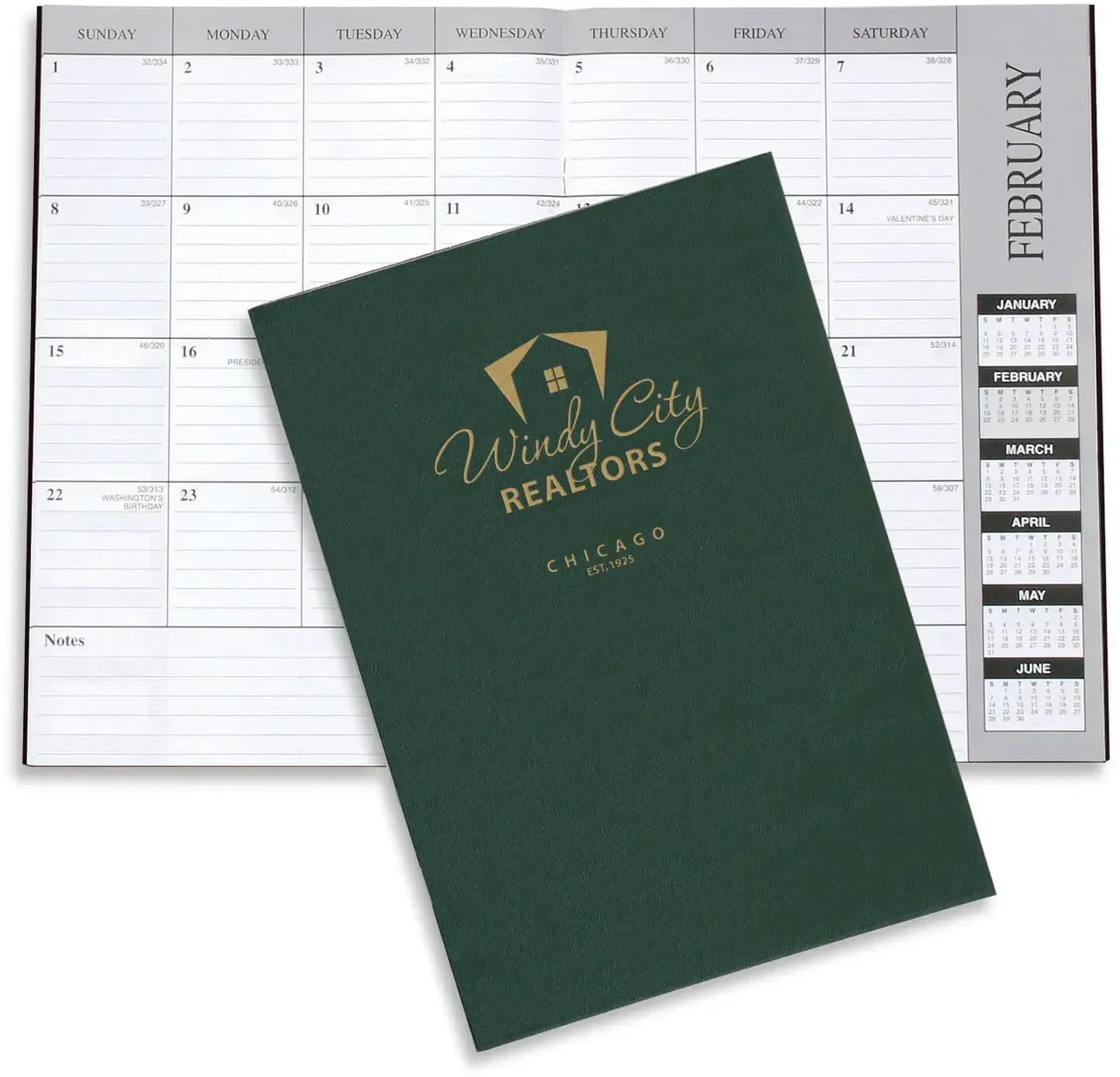 Personalized Leatherette Monthly Desk Planner