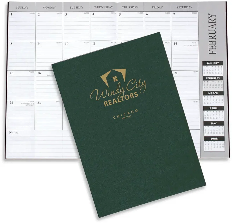 Personalized Leatherette Monthly Desk Planner — view 11