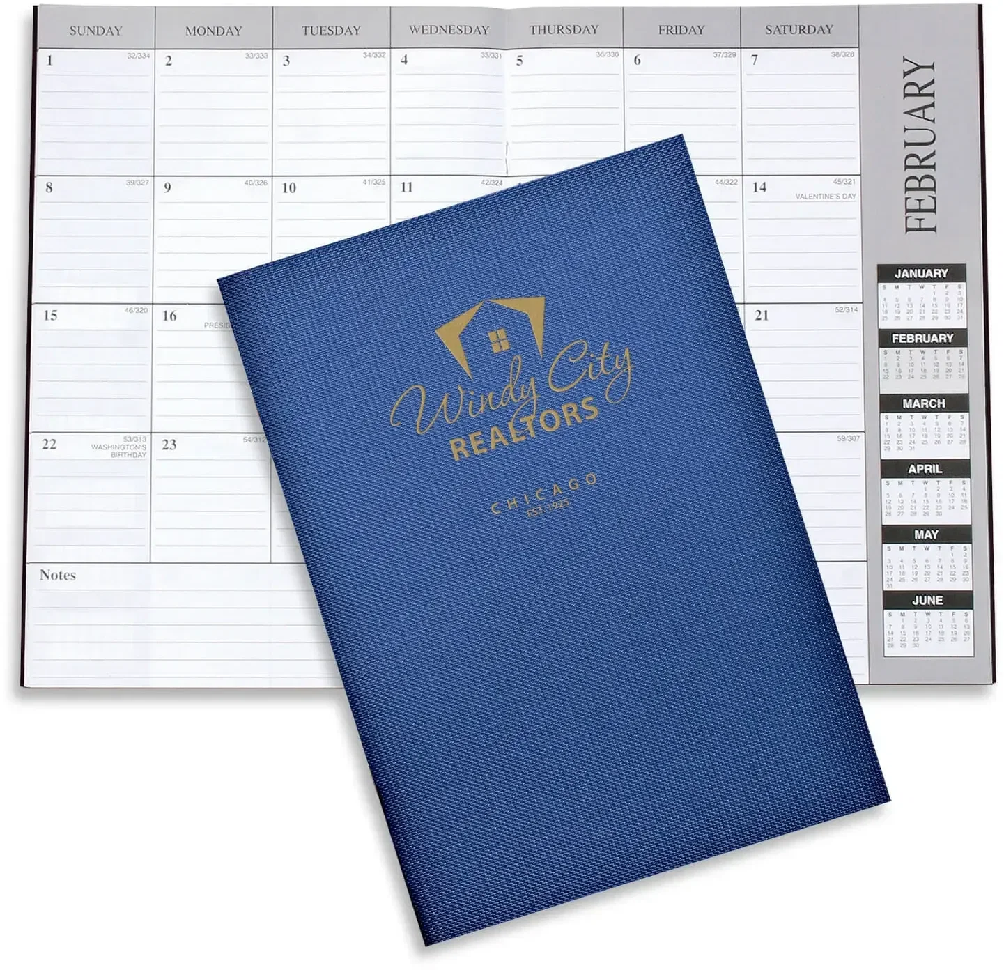 Personalized Leatherette Monthly Desk Planner — view 2