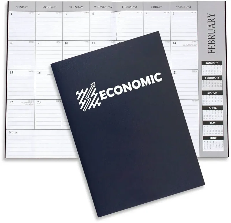 Personalized Leatherette Monthly Desk Planner — view 5