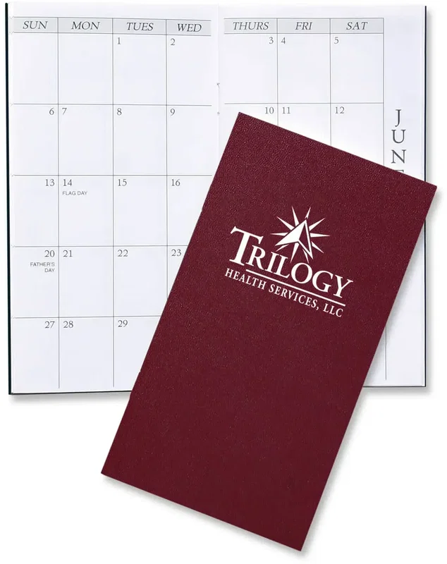 Branded Leatherette Monthly Pocket Planner — view 6