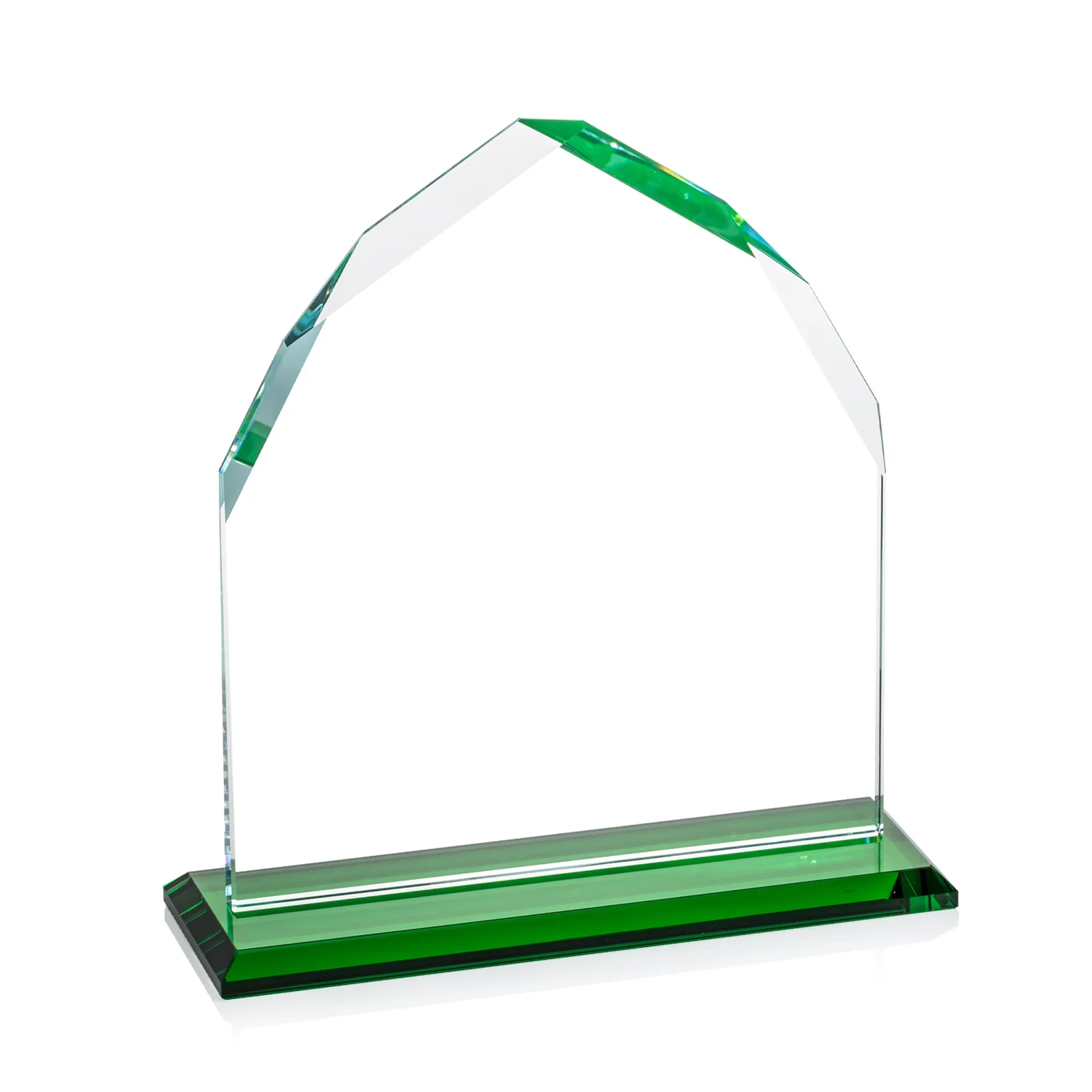 Personalized Starfire Crystal Upright Award with Bevels on Front and Back, awards, with your logo for sales achievement awards