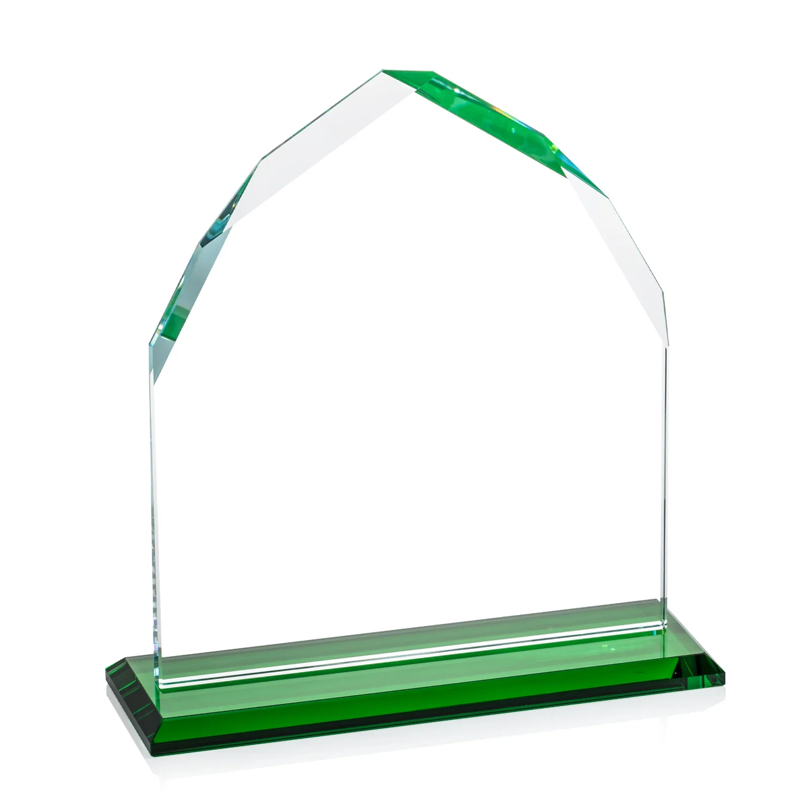 Personalized Starfire Crystal Upright Award with Bevels on Front and Back, awards, with your logo for retirement presentations