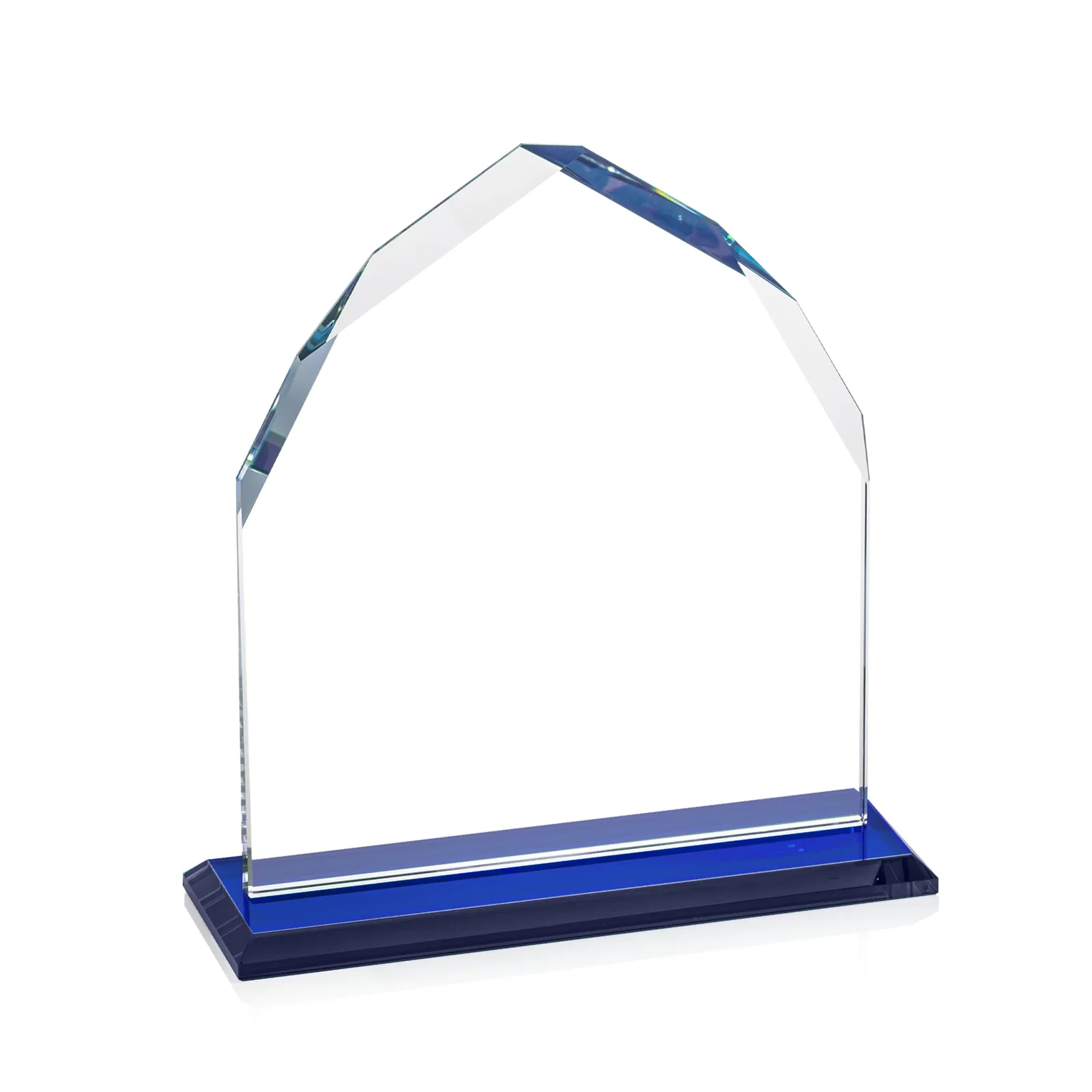 Personalized Starfire Crystal Upright Award with Bevels on Front and Back, awards, with your logo for dealer and partner awards