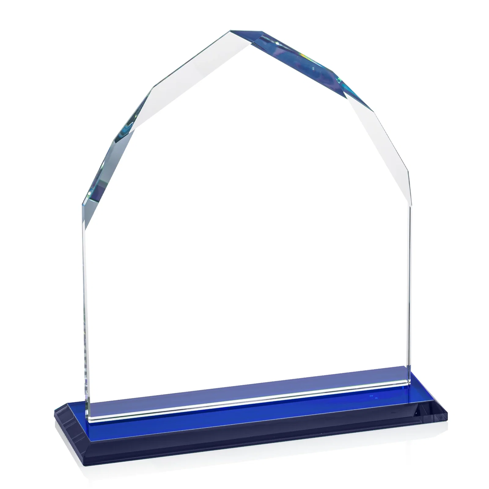 Promotional Starfire Crystal Upright Award with Bevels on Front and Back, awards, with your logo for corporate award ceremonies