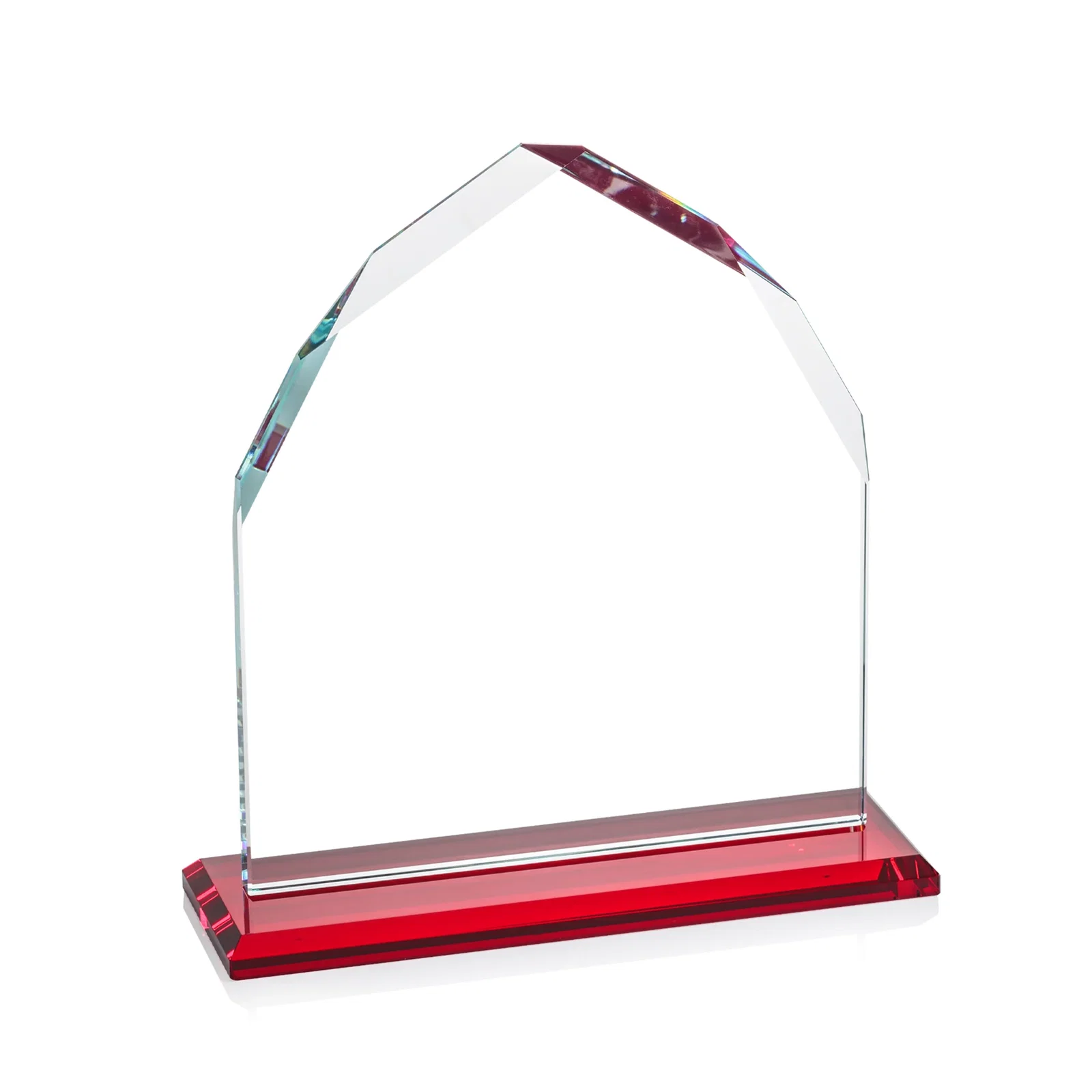 Promotional Starfire Crystal Upright Award with Bevels on Front and Back, awards, with your logo for service anniversary gifts