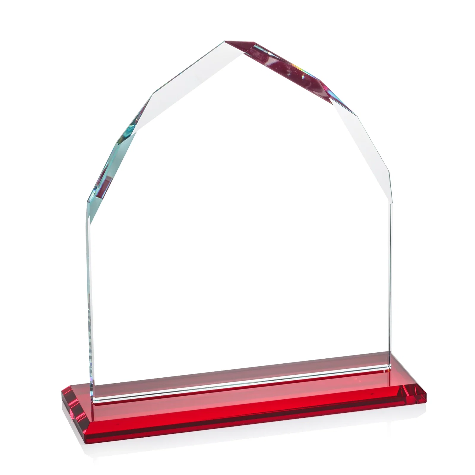 Promotional Starfire Crystal Upright Award with Bevels on Front and Back, awards, with your logo for retirement presentations