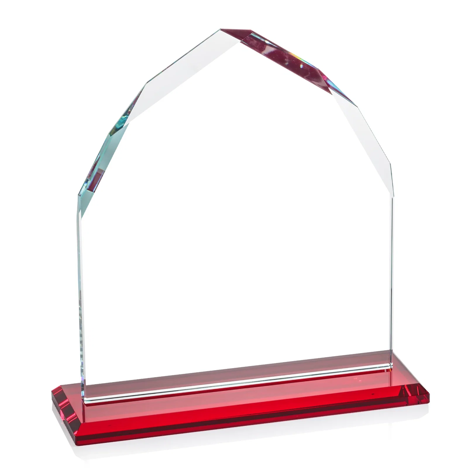 Promotional Starfire Crystal Upright Award with Bevels on Front and Back, awards, with your logo for team milestone celebrations