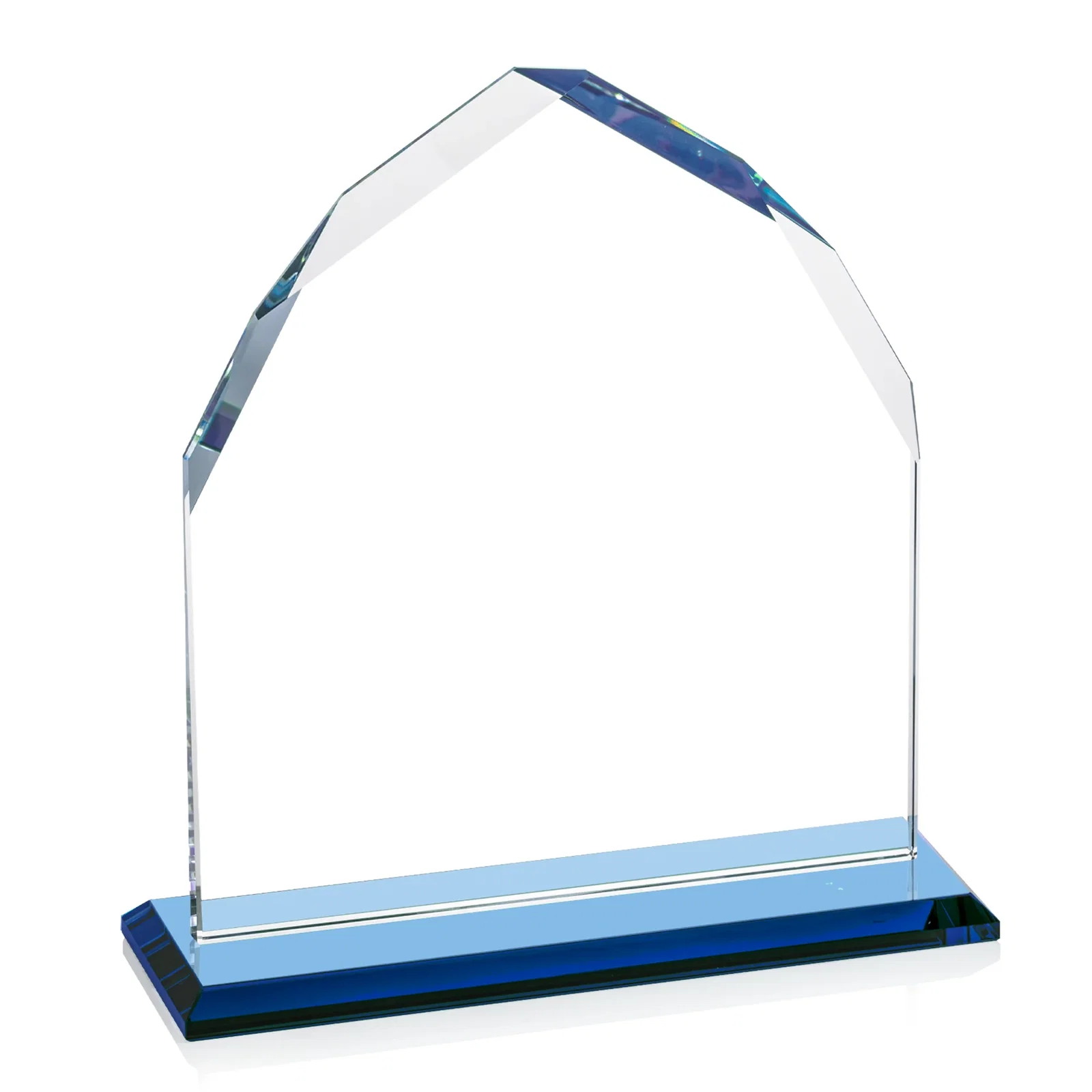 Promotional Starfire Crystal Upright Award with Bevels on Front and Back, awards, with your logo for volunteer appreciation