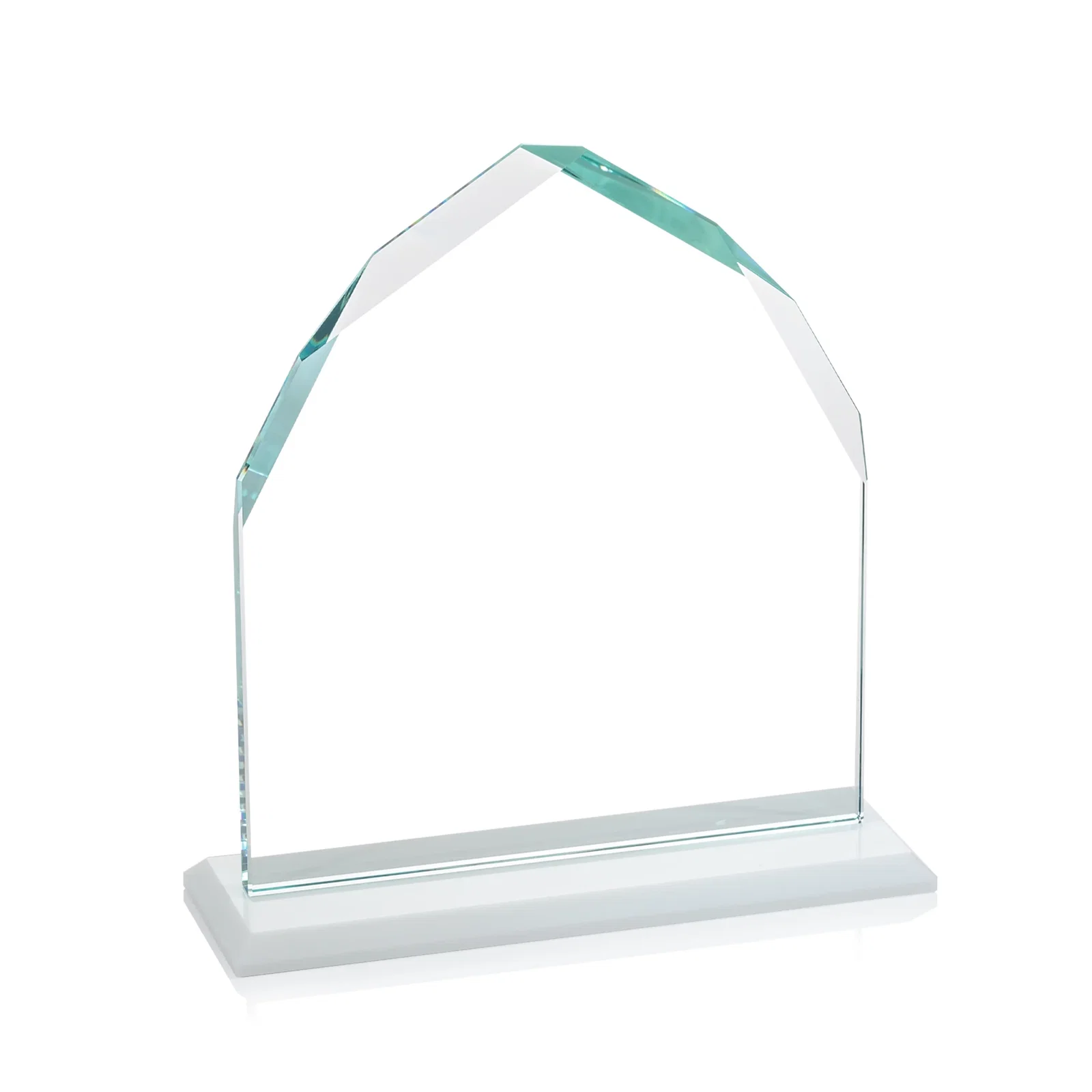 Promotional Starfire Crystal Upright Award with Bevels on Front and Back, awards, with your logo for dealer and partner awards