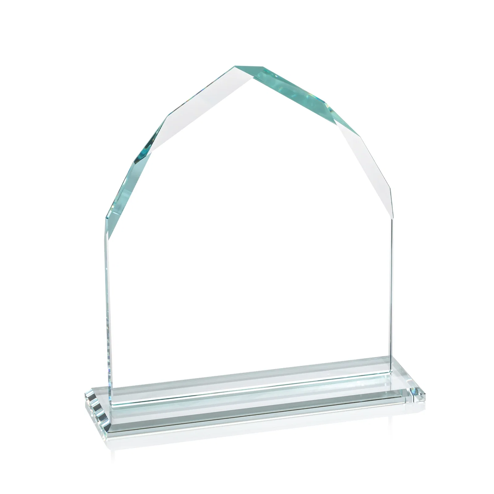 Custom Starfire Crystal Upright Award with Bevels on Front and Back, awards, with your logo for donor appreciation