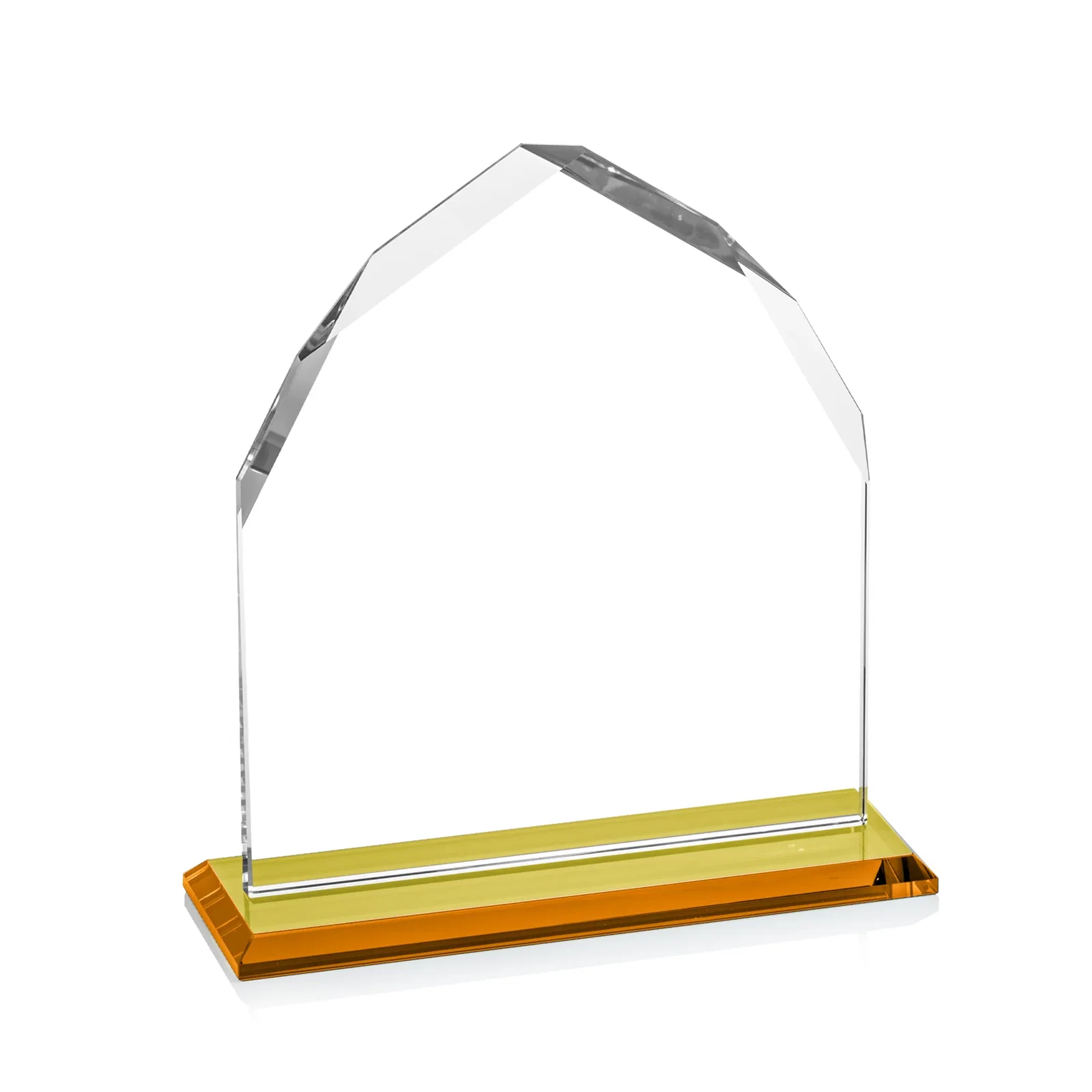 Custom Starfire Crystal Upright Award with Bevels on Front and Back, awards, with your logo for dealer and partner awards