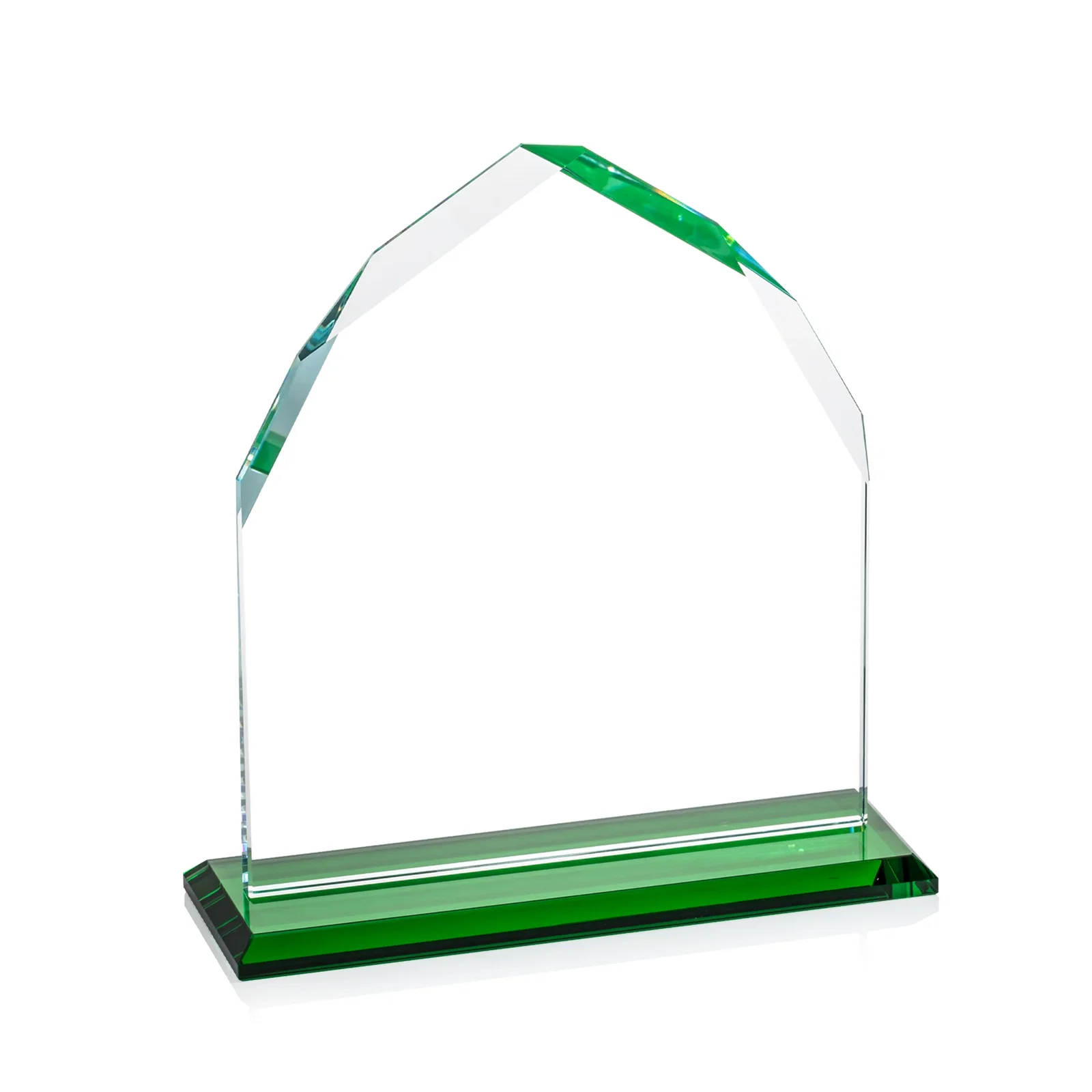 Personalized Starfire Crystal Upright Award with Bevels on Front and Back, awards, with your logo for service anniversary gifts