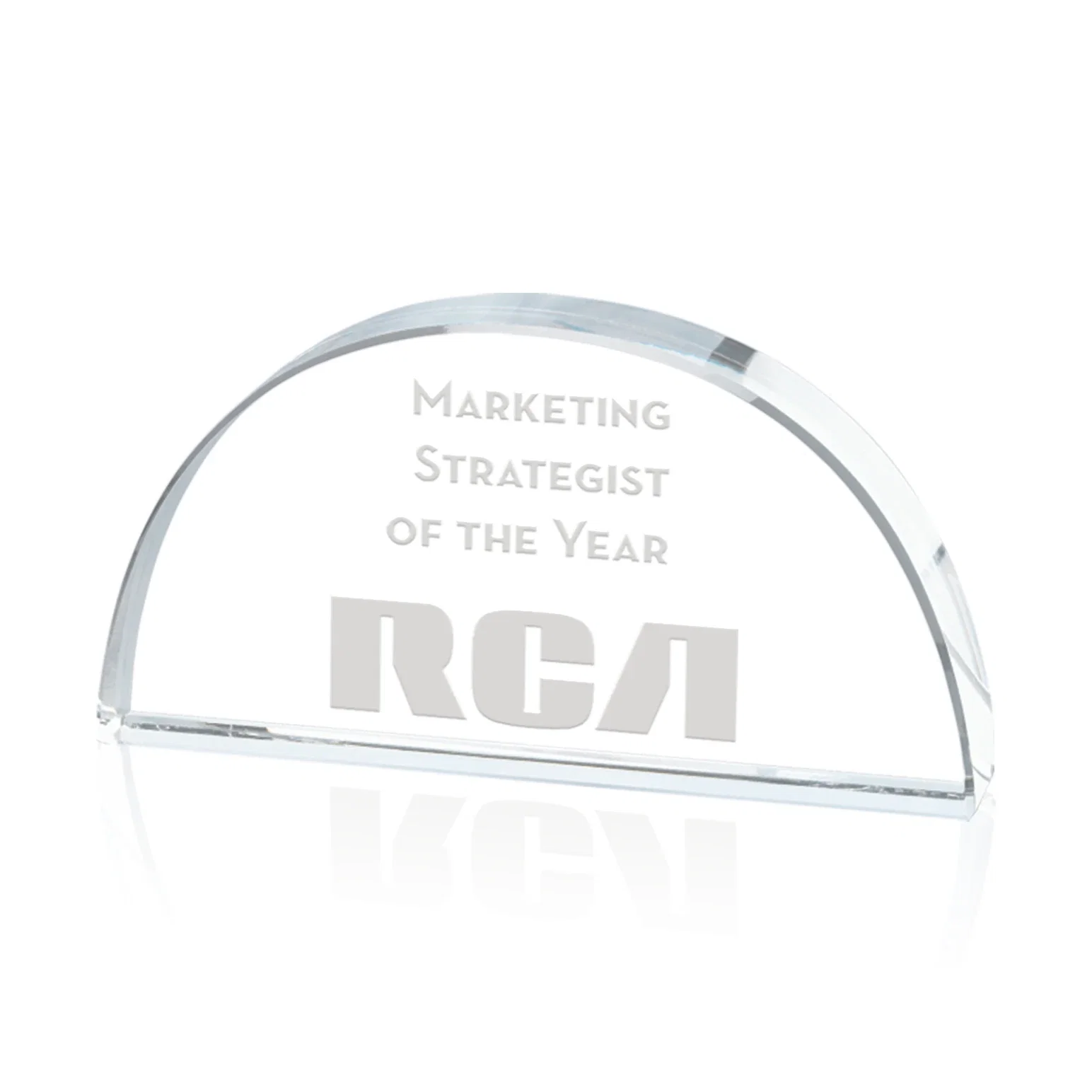 Custom Optical Crystal Arc Award, awards for corporate award ceremonies
