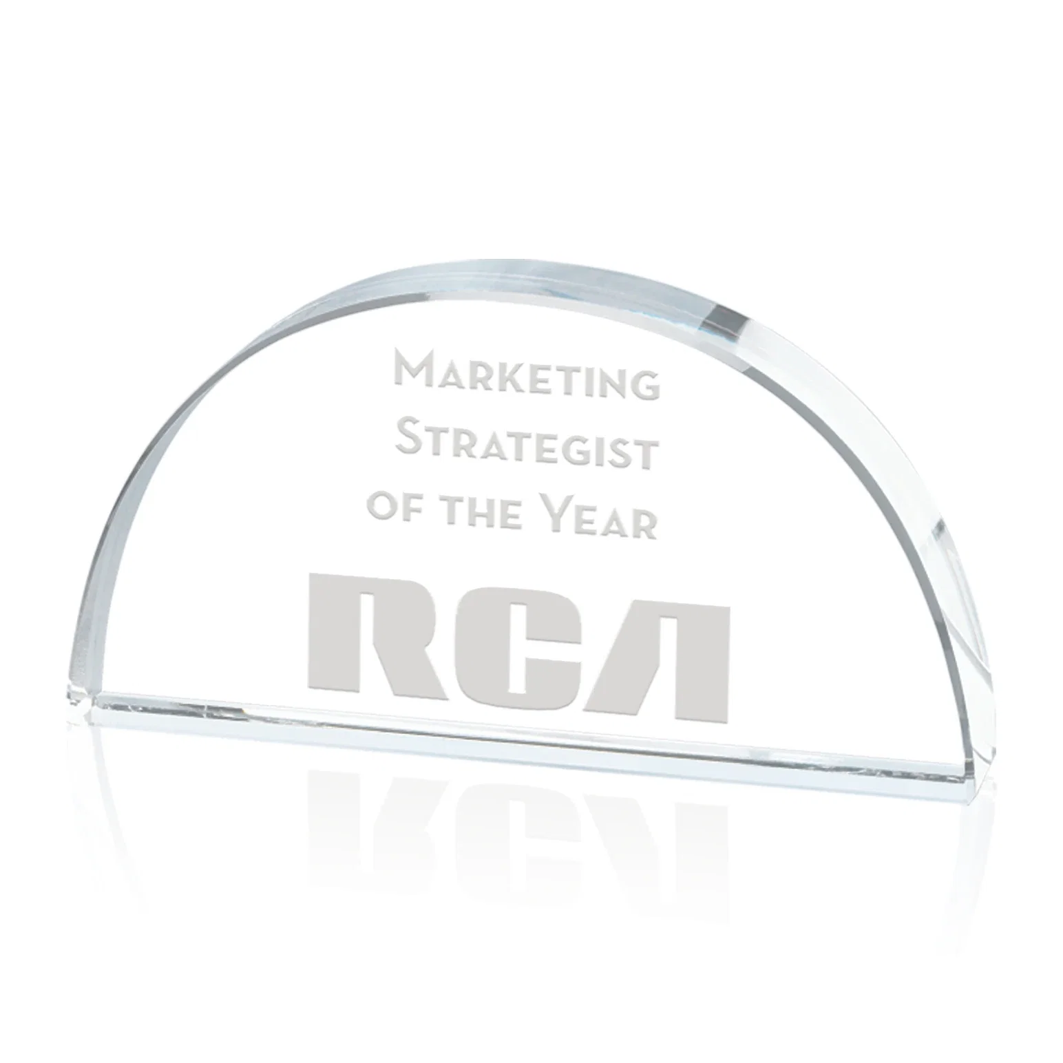 Custom Optical Crystal Arc Award, awards for sales achievement awards