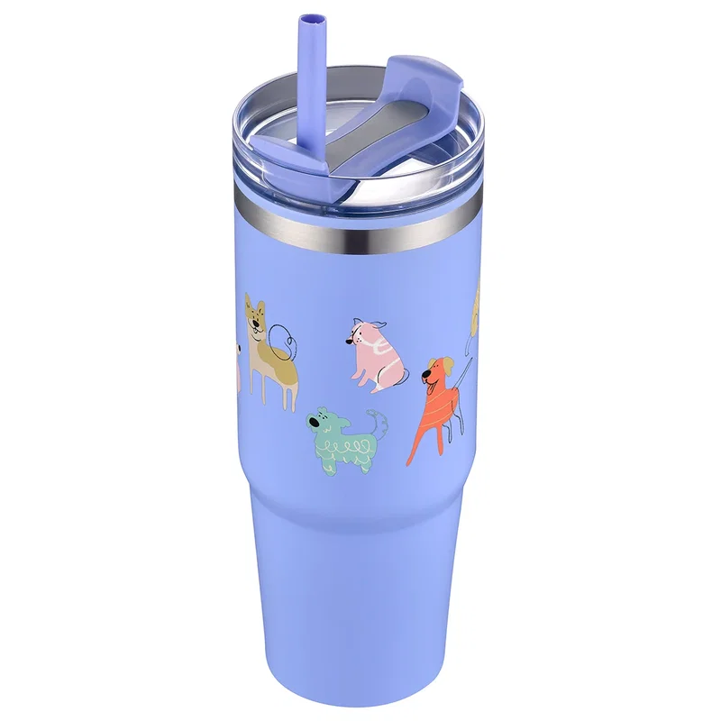 Promotional Monza 30 oz tumbler held in hand, branded drinkware lifestyle shot
