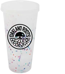 Mood 26 oz. Rainbow Confetti Tumbler With Lid