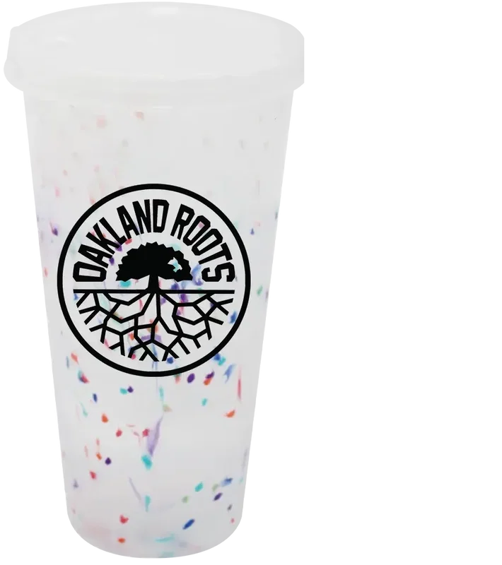 Mood 26 oz. Rainbow Confetti Tumbler With Lid