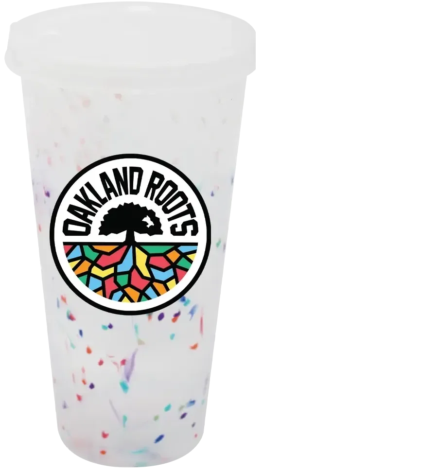 Mood 26 oz. Rainbow Confetti Tumbler With Lid — view 2