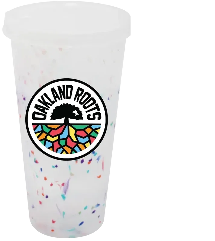 Mood 26 oz. Rainbow Confetti Tumbler With Lid — view 2