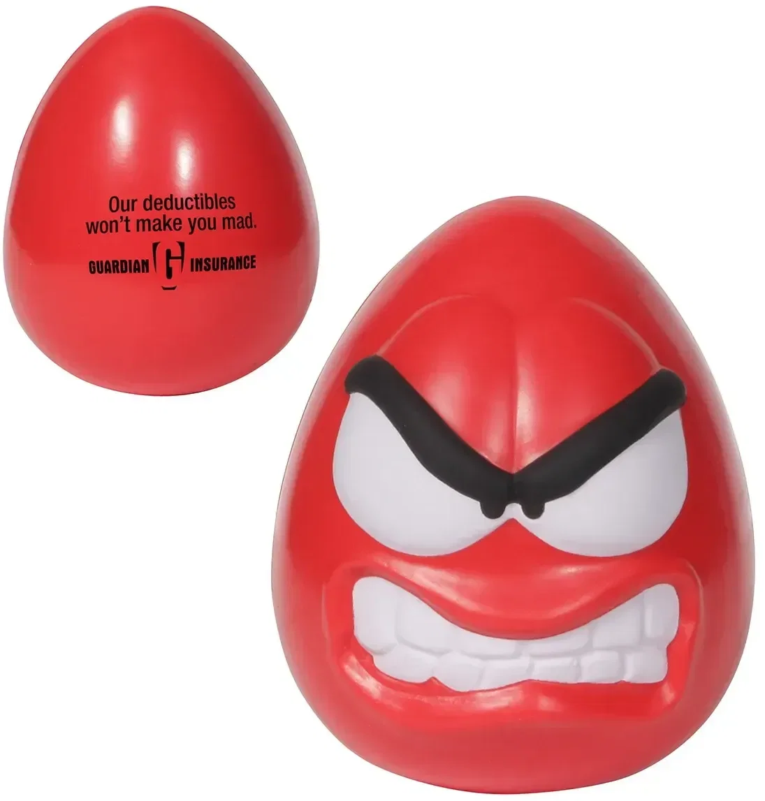 Mood Maniac angry wobbler stress reliever with custom logo, branded weighted desk squeeze toy