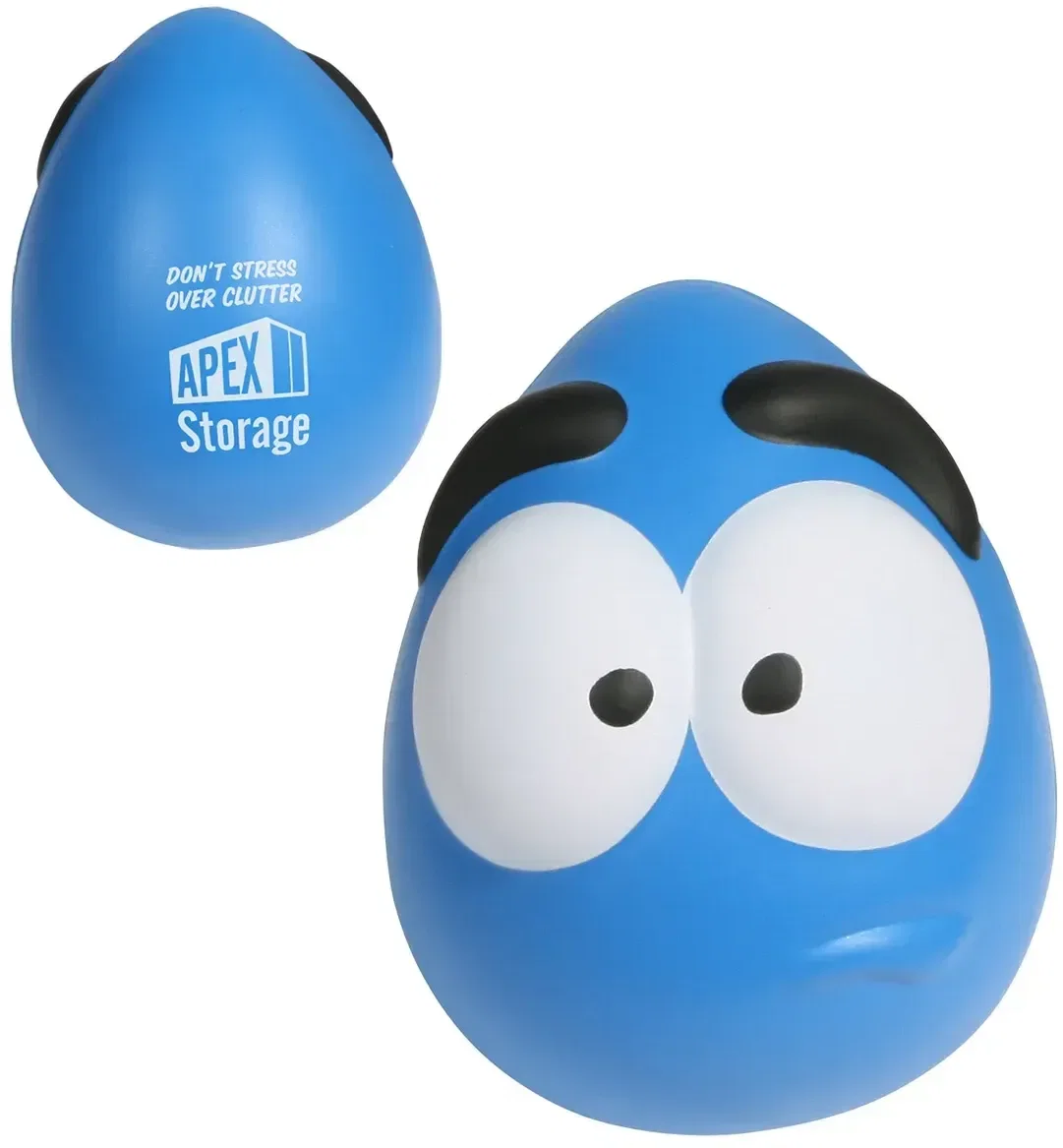 Mood Maniac Wobbler Stress Reliever, a weighted custom desk fidget squeeze toy that rocks with a logo imprint