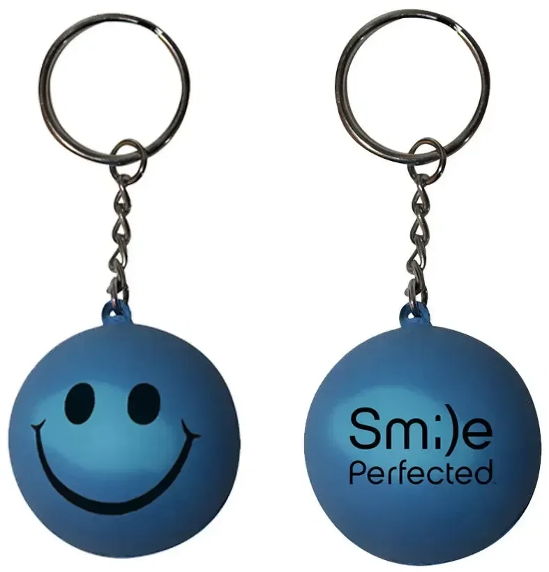 Mood™ Smiley Face Stress Key Chain — view 2