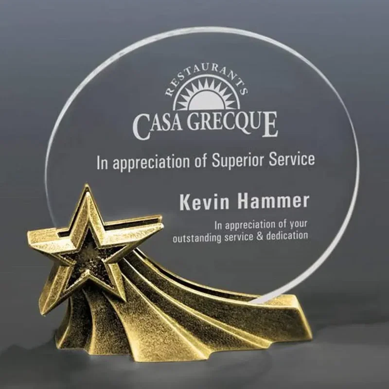 Custom Carved Moon & Star Achievement Award — view 2