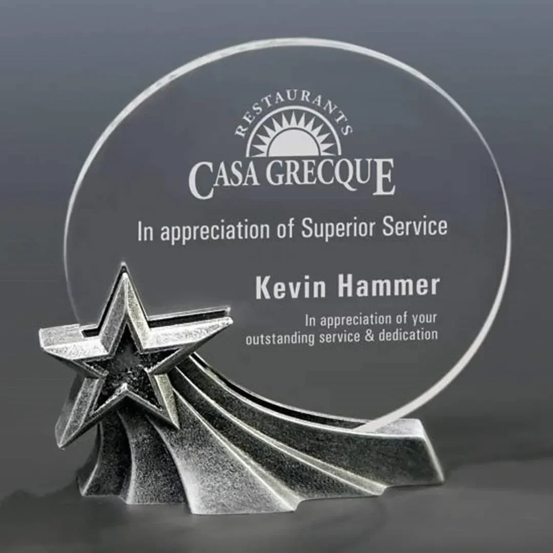 Custom Carved Moon & Star Achievement Award — view 3